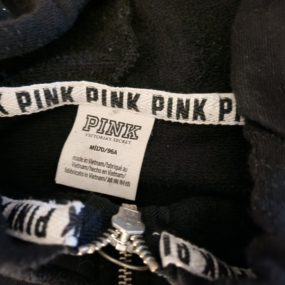 RARE Victorias Secret PINK bling pup hoodie M - Picture 7 of 7